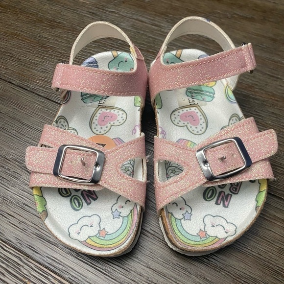 Giulia Palai Children’s Pink Glitter Sandal (Toddler/Little Kid) Size: 7 Toddler - Picture 1 of 3